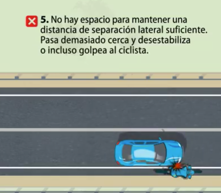 ¿Se puede adelantar con línea continua a un ciclista?